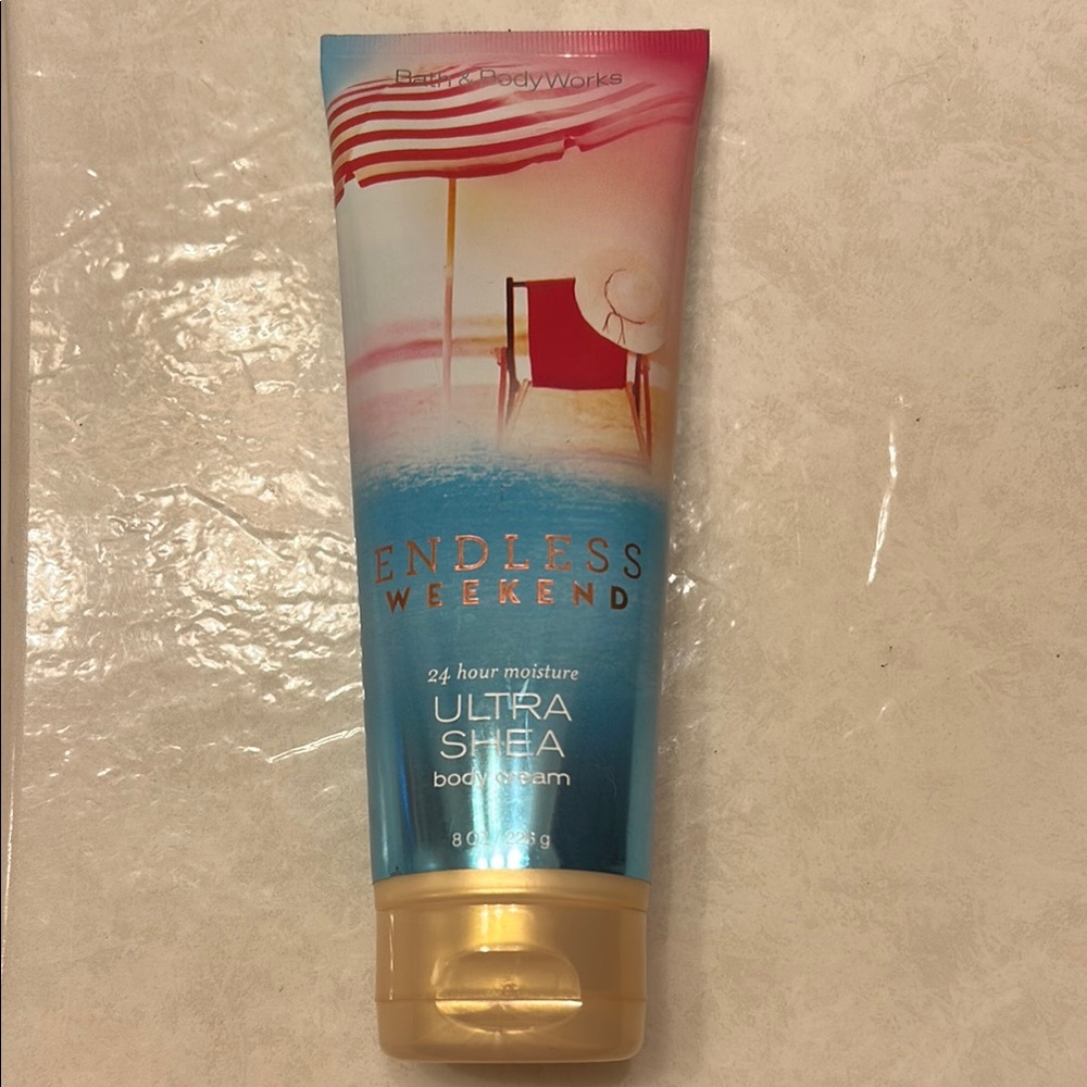 Bath & Body Works Blue Moisturizer with Gold Cap